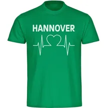 multifanshop Kinder T-Shirt - Hannover - Herzschlag - Druck weiß - Kind