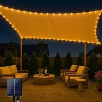 Lichterkette Solar 3x4m mit LED-Lampe