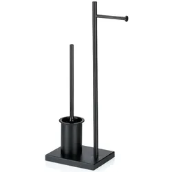 Toilettengarnitur Devin Metall schwarz 23,0x18,0x68,0cm
