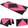 Costway Weichbodenmatte klappbar, Gymnastikmatte Yogamatte Turnmatte Klappmatte Fitnessmatte, 240 x 120 x 5 cm - Schwarz/Rosa