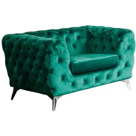 KAWOLA Sessel NARLA Velvet 80 x 80 x 90 cm Grün
