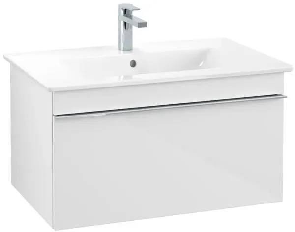 Villeroy und Boch Venticello Waschtisch-Unterschrank A93401DH 75,3 x 42 x 50,2 cm, Griff Chrom, Glossy White