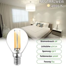 OEM LED-Lampe 6er-Pack P45 4W E14 4000K Neutralweiß