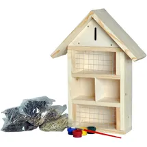Dobar Insektenhotel zum Bemalen 4-fach Sortiert 34 cm x 12 cm x 45 cm