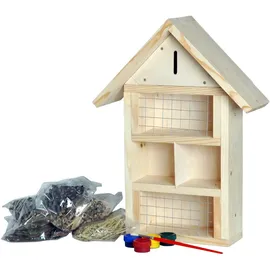 Dobar Insektenhotel zum Bemalen 4-fach Sortiert 34 cm x 12 cm x 45 cm