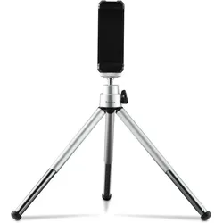 004666 Fancy 2in1 3 Bein(e) Stativ Smartphone-/Digital-Kamera  (Silber)