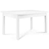 Konsimo Esstisch Esszimmertisch Küchentisch rechteckig Cenare Weiß, Buchenholz/Laminat, Modern,