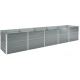 vidaXL Garten-Hochbeet verzinkter Stahl rechteckig 400 x 80 x 45 cm Grau