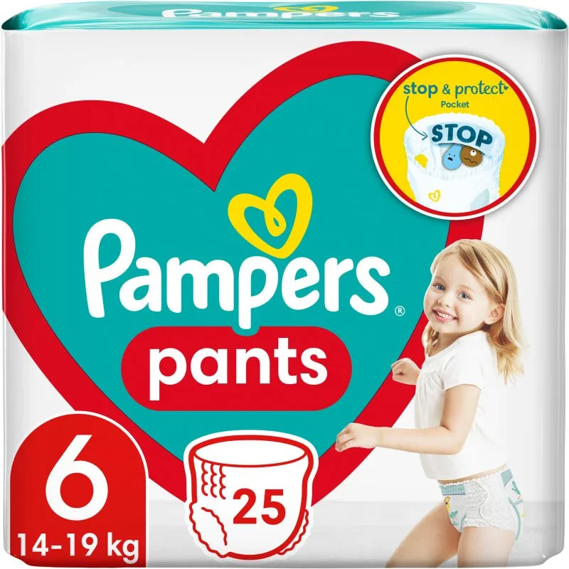 Pampers Pants Size 6 Einweg-Windelhöschen 14-19 kg 25 St.