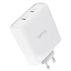Trust USB Ladegerät 100 W mit 2 Ports), Schnellladung Weiß