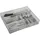 OEM Besteckkasten mit 6 Fächern aus Metall 37 x 5,5 x 31 cm Silber