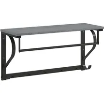 Homcom Garderobenleiste 70 cm Grau