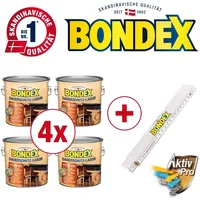 BONDEX BigPack Dauerschutz Lasur + Zollstock, Außen Holzfarbe, 5 - 20 l, wetterschutz