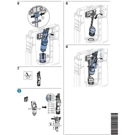 Geberit Spülventil Typ 212 komplett, für Sigma, Delta und UP300 UP-Spülkasten