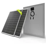 Newpowa 100 Watt 12V Solarpanel Monokristallines 100w Solarmodul kompaktes Design Hochleistungsmodul für Wohnmobile, Marineboote und netzunabhängige Anwendungen (Mono 100W 2PCS)