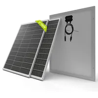 Newpowa 100 Watt 12V Solarpanel Monokristallines 100w Solarmodul kompaktes Design Hochleistungsmodul für Wohnmobile, Marineboote und netzunabhängige Anwendungen (Mono 100W 2PCS)