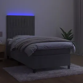 vidaXL Boxspringbett 100 x 200 cm Hellgrau