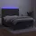 vidaXL Boxspringbett mit Matratze & LED Dunkelgrau 140x200 cm Samt