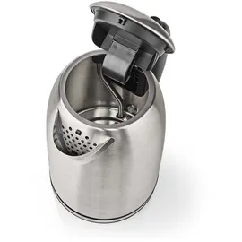 Nedis Wasserkocher - 1.7 l - Edelstahl - - Um 360 Grad drehbar - Verdecktes Heizelement - Strix Controller - Boil-dry protection