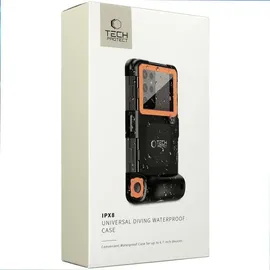 TECH-PROTECT Universal Wasserdichtes Tauchgehäuse schwarz-orange