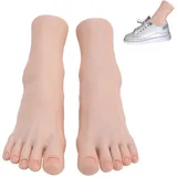 1 Paar Üben Sie ein falsches Fußmodell, flexible weiche Silikon menschliche Fußfußfußwerkzeug für Zehennageltraining Schmuck Display Fotografie Maniküre