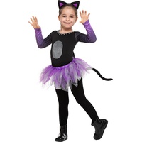 Spooktacular Creations Halloween Kind Mädchen Lila Schwarz Tutu Katze Rock Kostüm für Party (S (5-7 yr))