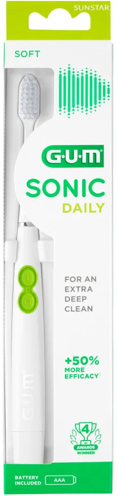 Preisvergleich Produktbild GUM SONIC Daily Schallzahnbürste weiß