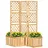 Outsunny Garten-Paravent 133 x 62 x 165 cm beige Holz