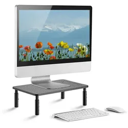 Techly ICA-MS 481 Flachbildschirm-Tischhalterung Schwarz Tisch/Bank