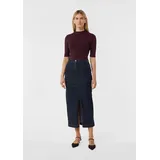 Comma, Langer Jeansrock Damen Blau 36