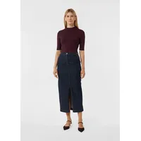 Comma, Langer Jeansrock Damen Blau 36