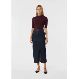 Comma, Langer Jeansrock Damen Blau 36