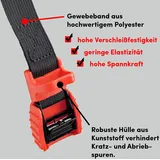 Trutzholm Spanngurt 2 m x 2,5 cm 500 kg mit Klemmschloss und Gummischutzkappe