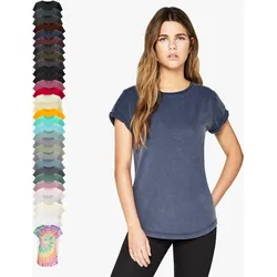 EarthPositive - Damen Rolled-Up-Sleeve Organic T-Shirt 'EP16'