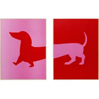 Kare Gerahmtes Bild Dog Frankie (2/Set)",