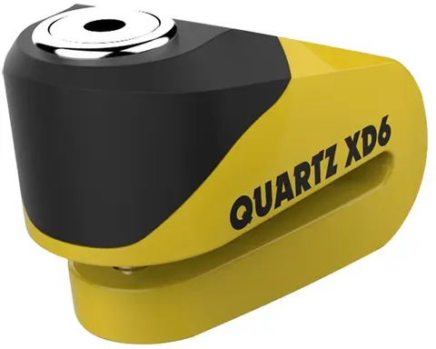 Oxford Quartz XD10 schijfslot - Ø10mm geel/zwart