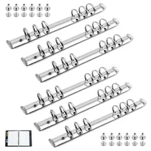 saijian 6 Stück A5 Ringbuchmechanik 6 Loch Bindering Mechanismus Metallclip Ringbuch Buchbinden Lose Blatt Buchring DIY Füllpapier Notebook Schreibwaren Bürobedarf