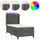 vidaXL Boxspringbett 100 x 200 cm Dunkelgrau