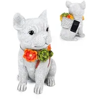 Dönges Hund Solar Garten Deko mit 6 LEDs