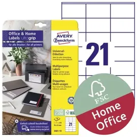 Avery Zweckform Avery 3481-10 Weiß Selbstklebendes Druckeretikett