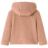 vidaXL Kinder-Kapuzenjacke Teddy-Kunstpelz Heller Cognac 140