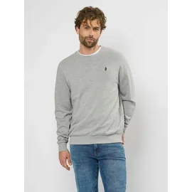 MCS Rundhalspullover "MCS sweatshirt MCSkyler", Herren, Gr. L, grau melange, Obermaterial: 100% Baumwolle, Pullover Rundhalspullover