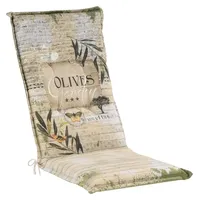 GO-DE Stuhlauflage Hochlehner GARDOLI, Beige | Grün | Hochlehner