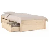 vidaXL Bett 75 x 190 cm Bronze