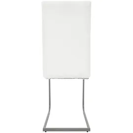 ML-Design Esszimmerstuhl Freischwinger 2er Set, Weiß, Kunsterlederbezug
