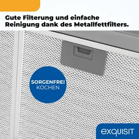 Exquisit UBH50-020 Unterbauhaube 50 cm Silber