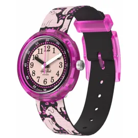 Flik Flak WOOF WOOF TIME Gehäusebreite 2501 mm Gehäusefarbe schwarz Armbandtyp Silikonarmband Armbandfarbe pink