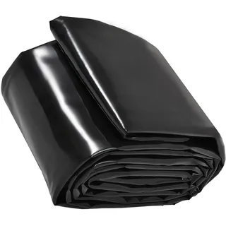 Robuste Teichfolie, 8 m x 11 m, schwarze Membran für Garten und Fischteiche, flexible und undurchlässige wasserdichte Teichverkleidung