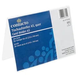 Contacto Acryl-Tischaufsteller A5, quer