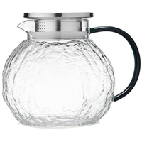 Nff Glaskanne 1,3 L Mit Deckel Wasserkanne Mit Henkel Hitzebeständige Teekanne Aus Glas Geeignet for Saft, Tee, Milch, Kaffee